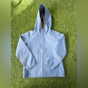 Uniqlo Kids Hooded Jacket Size 7–8 Water Resistant Windproof Blue Zip Up